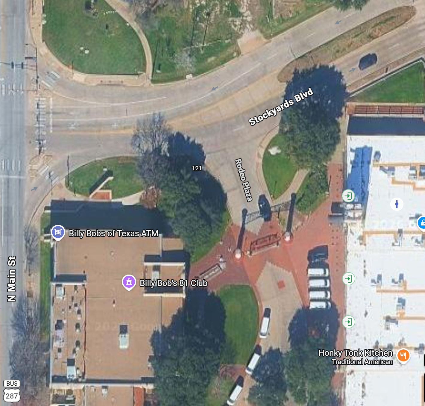 Billy Bob’s gate satellite reference map