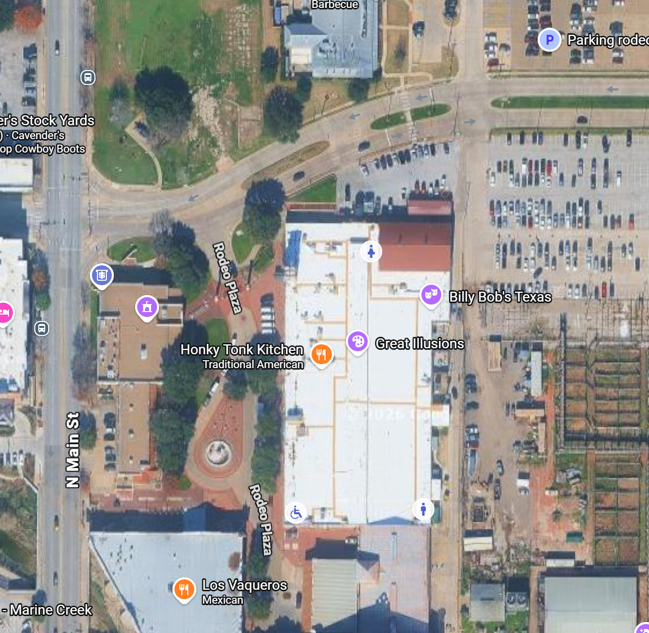 Gate & surrounding parking satellite reference map
